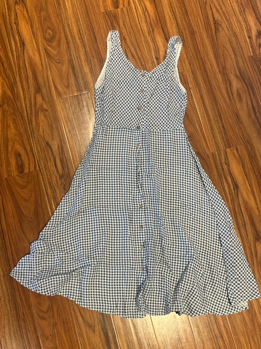 Viola borghi blue white checkered dress medium